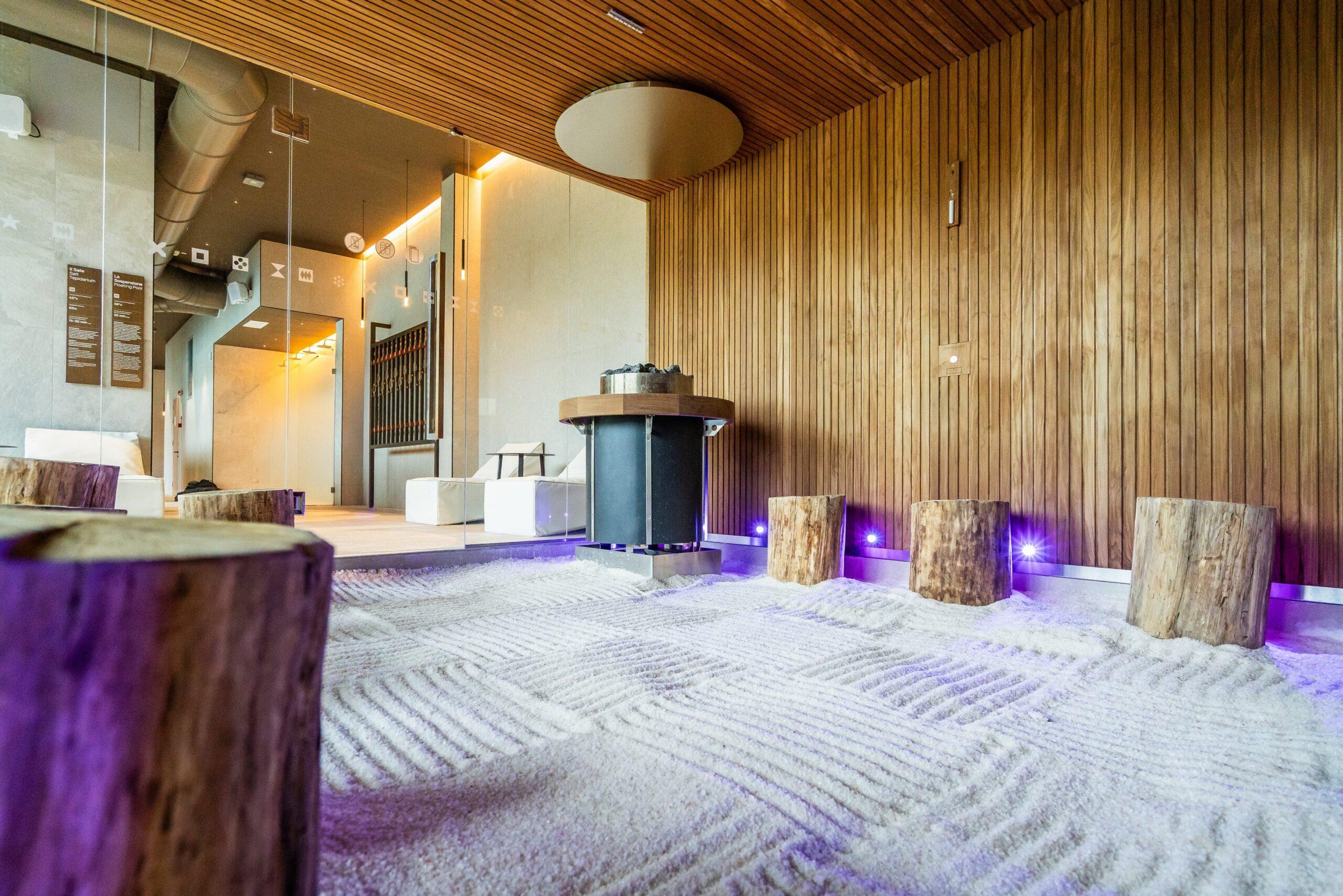 Sauna Il Sale con pavimento riscaldato