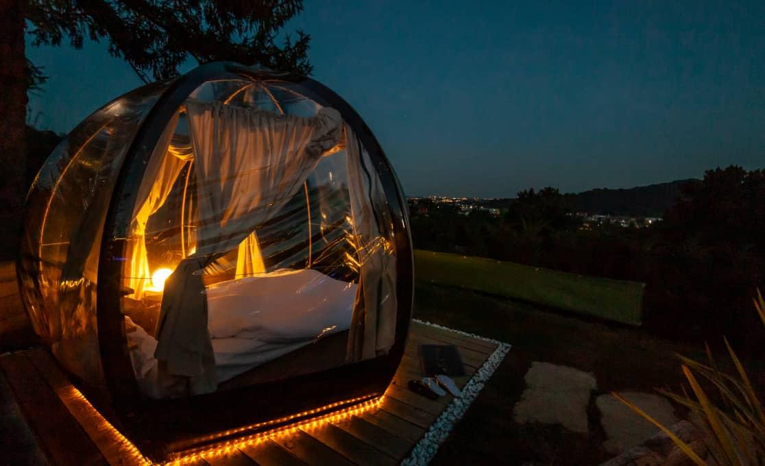 Bubble room Wellness con panorama sulla città