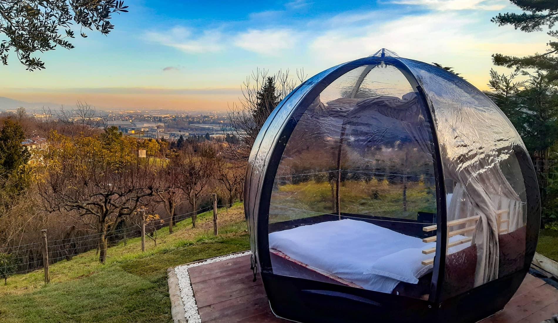 Bubble Room Sunrise con panorama mozzafiato diurno