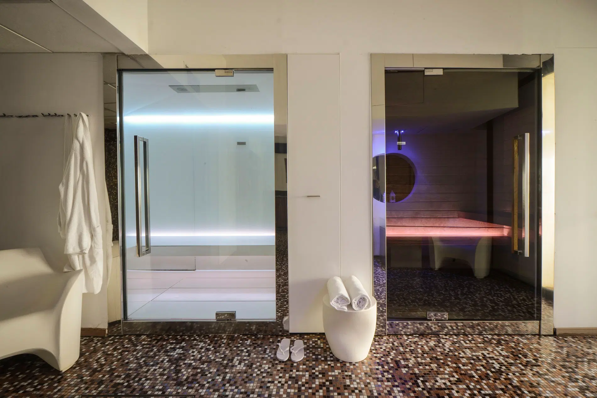 Sauna e zona relax del centro benessere