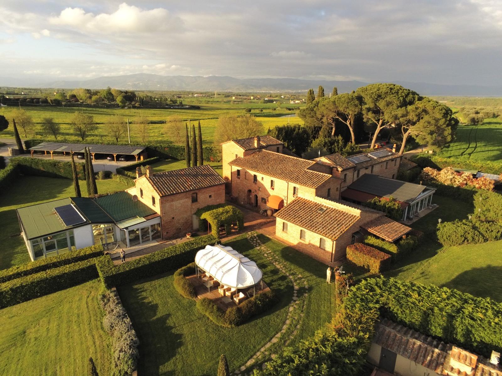 Vista aerea dell'Agriturismo Torri di Porsenna
