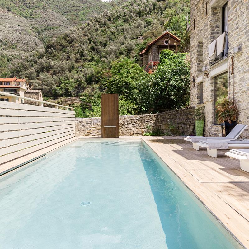 Area spa con vista sul paesaggio