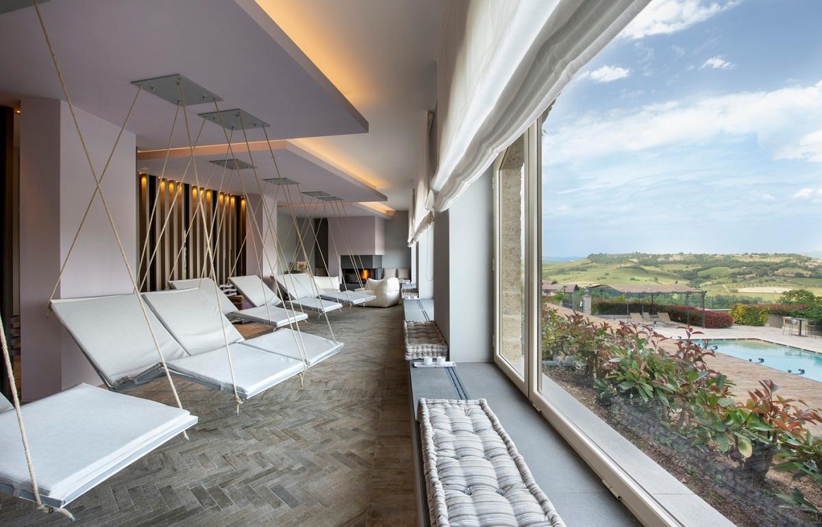 Vista panoramica della wine spa