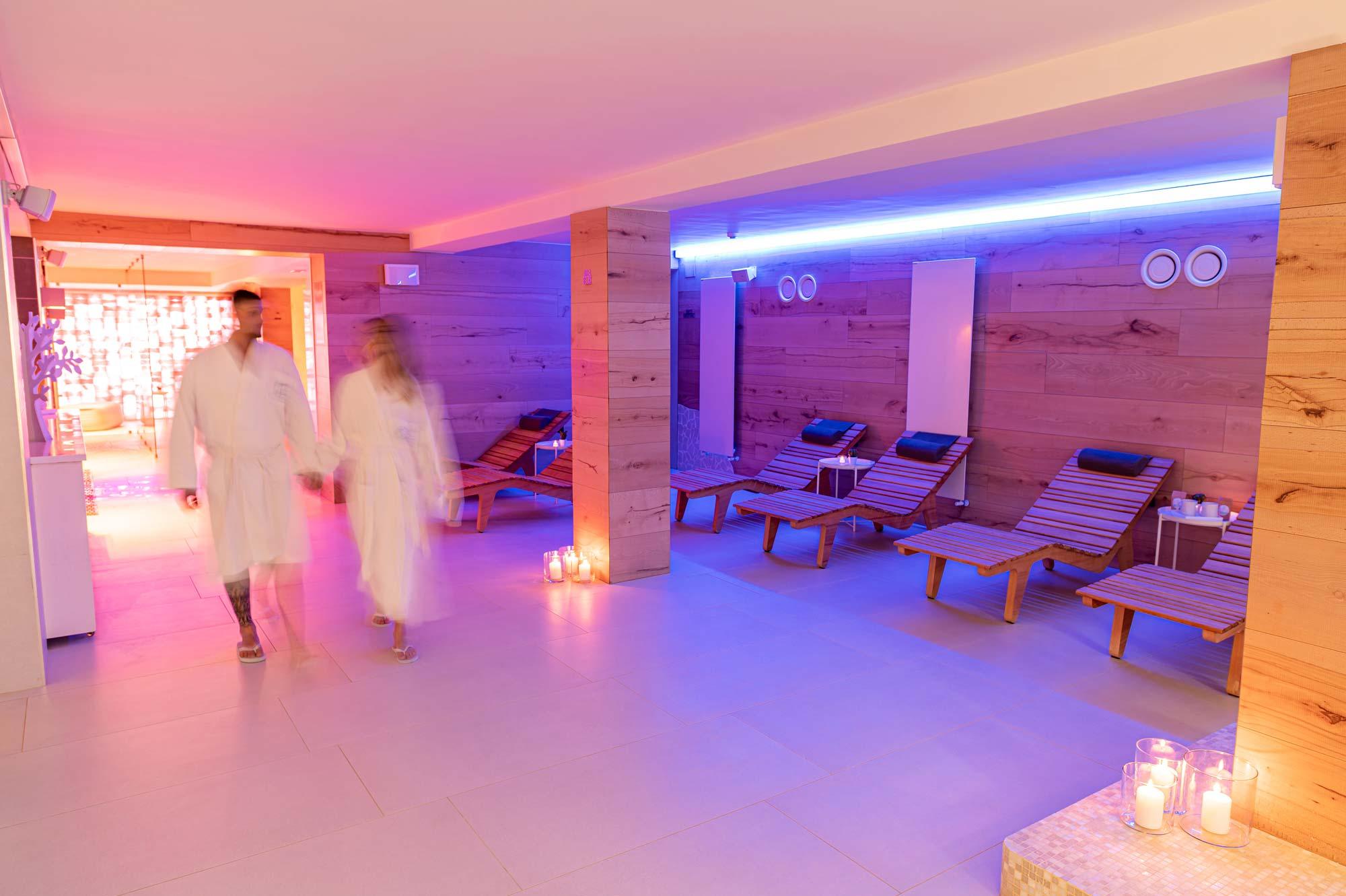 Area relax con tisane e frutta