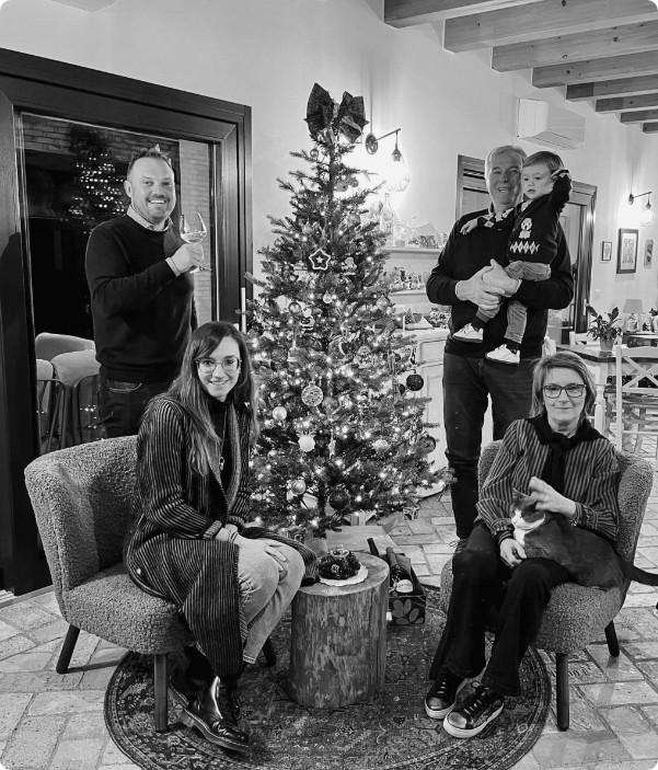 La famiglia proprietaria del casale