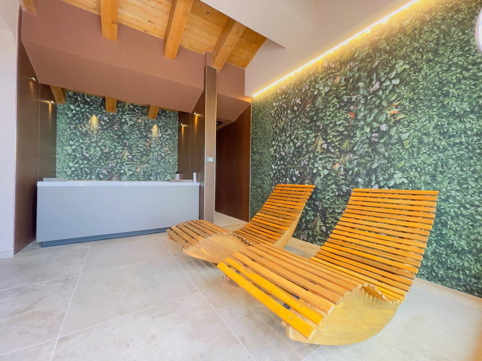 Area wellness vasca idromassaggio