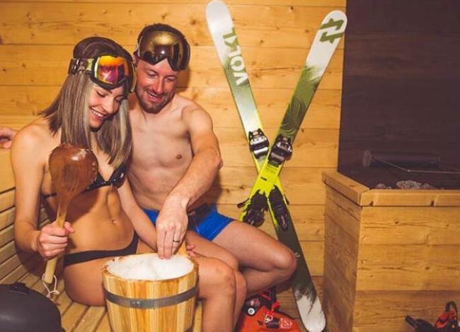 Sauna finlandese riscaldata