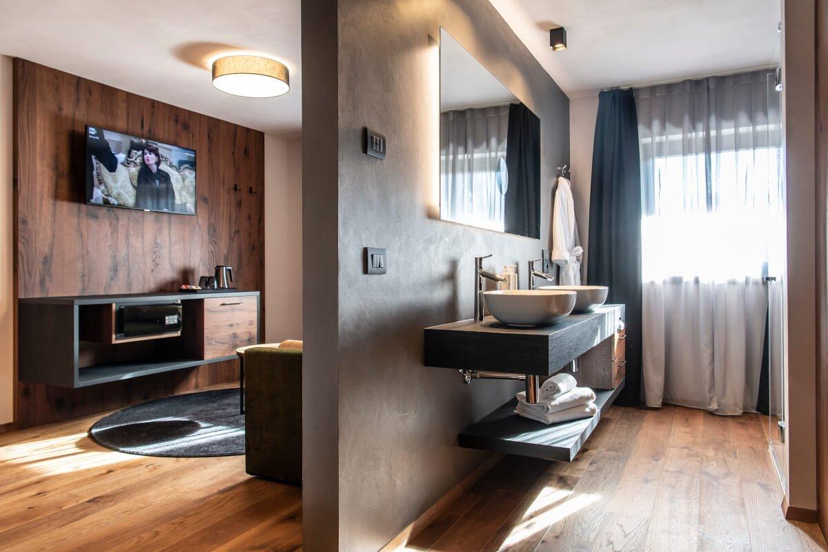 Zona soggiorno della Suite Dolomites Dream