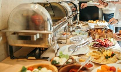 Colazione salato e dolce a buffet dell'hotel mare blu di pineto