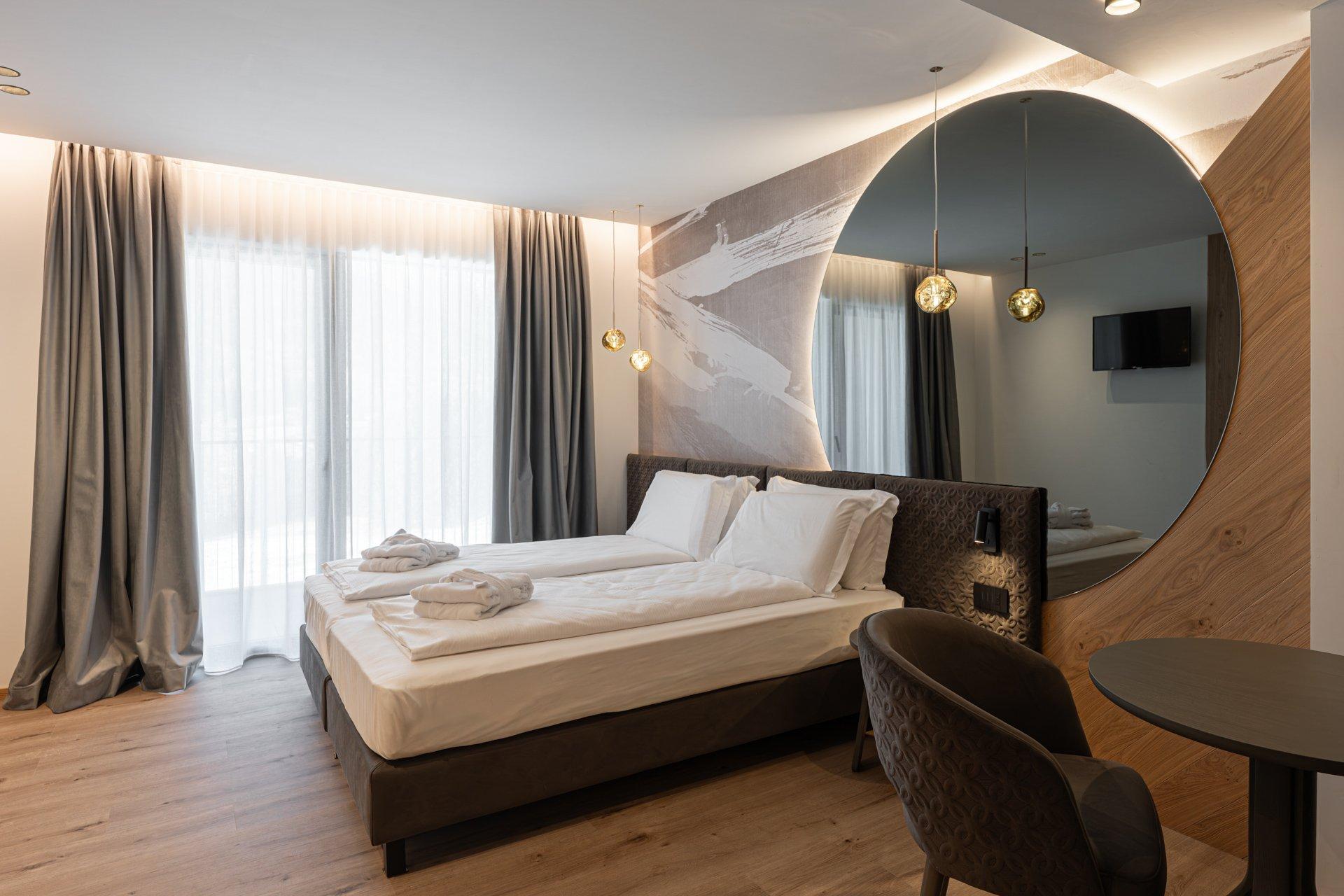 Camera deluxe con vista panoramica sulle Dolomiti