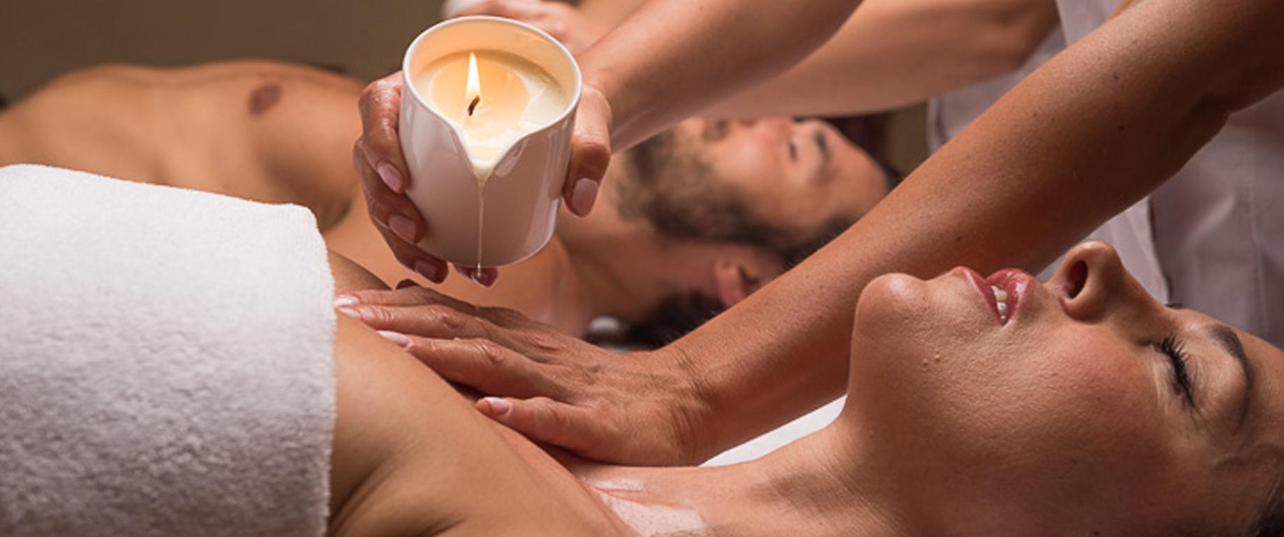 Candle massage con burro e oli essenziali