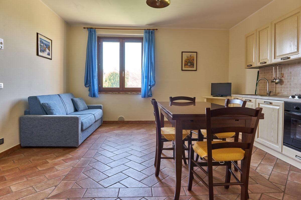 Area soggiorno e cucina bilocale