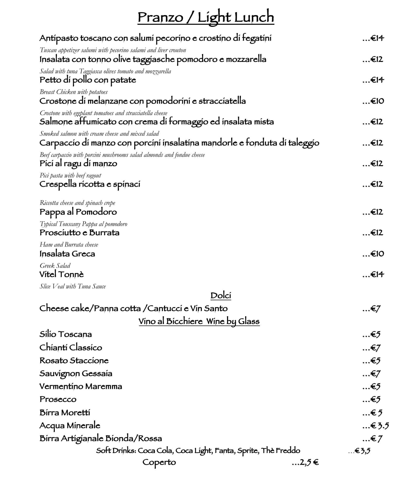 Ristorante con terrazza panoramica sulla campagna toscana