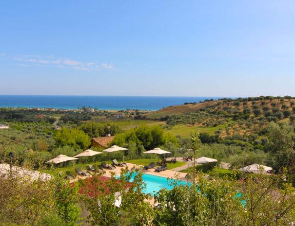 Piscina vista sul paesaggio