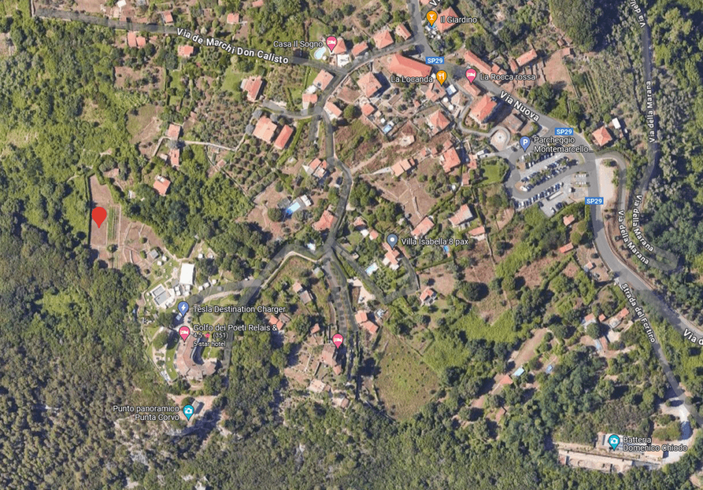 Pista di atterraggio privata del relais con vista sul mare