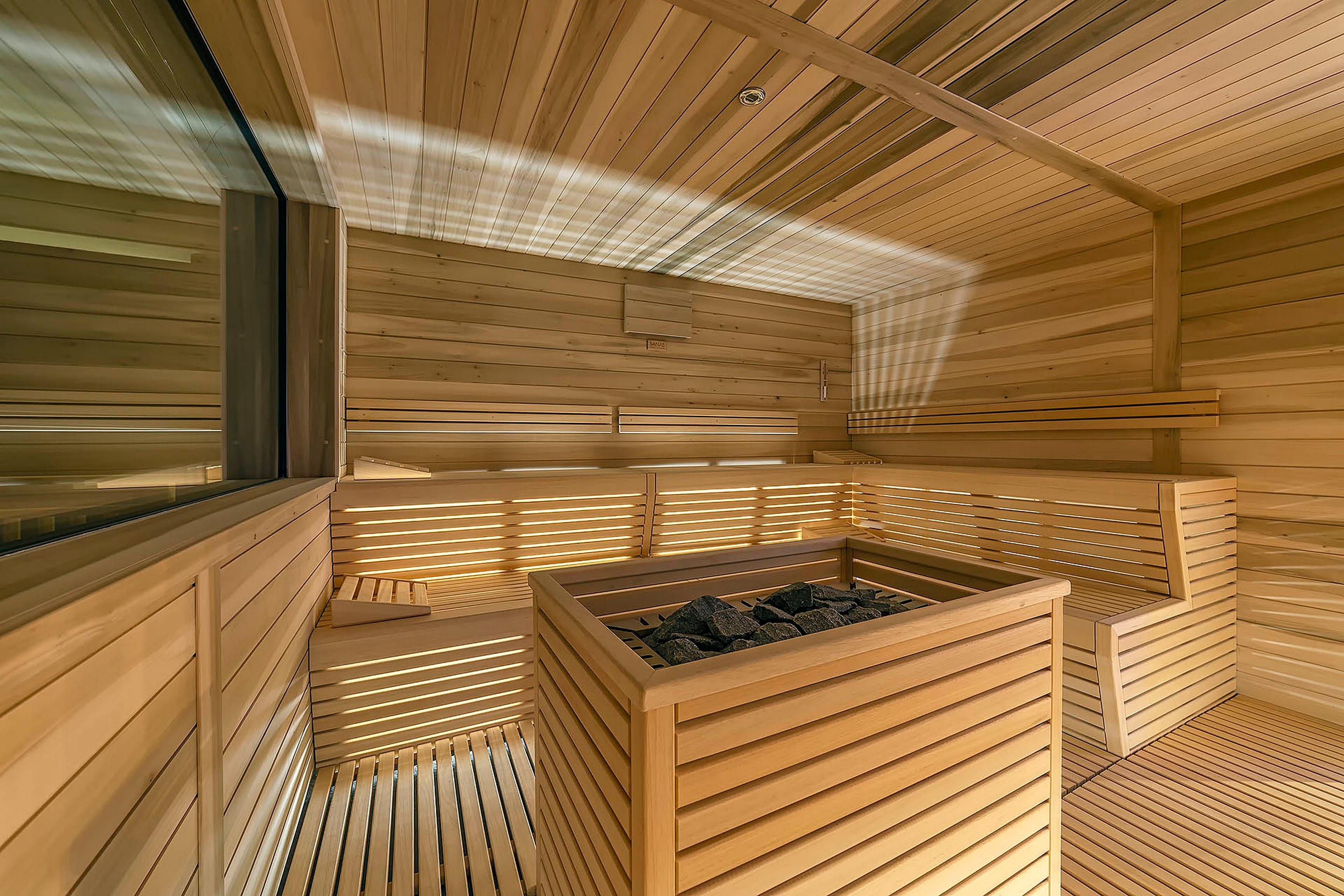 Sauna finlandese con vista panoramica